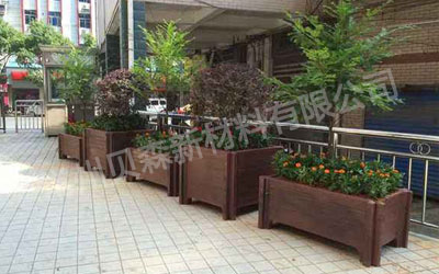 户外仿木花箱